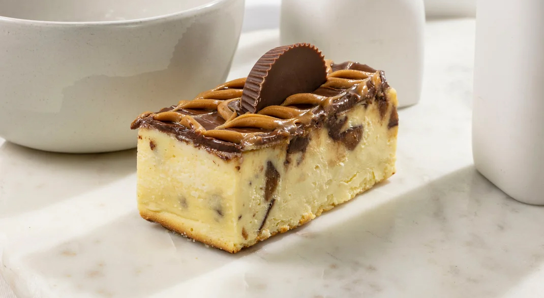 A cheesecake square from Charley's Bakery & Creamery.